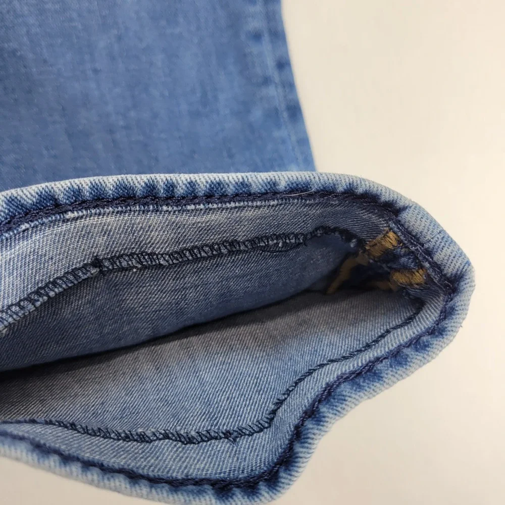 BOSS Hugo Boss Jeans Mens 34x27* Blue Maine Regular Straight‎ Italy Made Denim